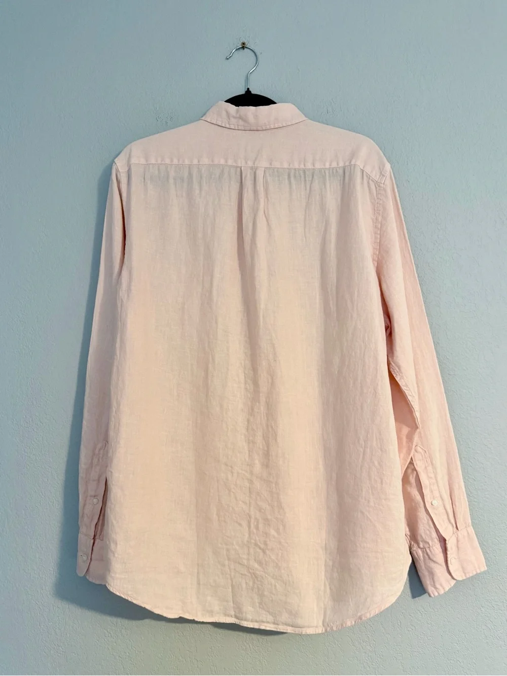 J.Crew Classic Linen Shirt Blush Pink Long Sleeve Button Front Size M NWT $98